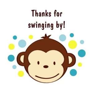  Mod Monkey Birthday Favor Stickers: Arts, Crafts & Sewing