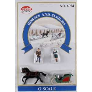  O Horses w/Sleighs & People (6): Toys & Games