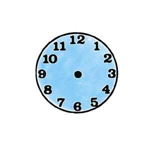  Small Clock Rubber Stamper Time Teaching Aid Toys 