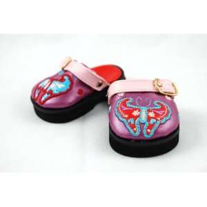  Lavender Butterfly Clogs for American Girl Dolls and 18 