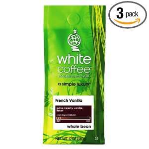 White House Roasted Coffee, French Vanilla (Whole Bean), 12 Ounce Bags 