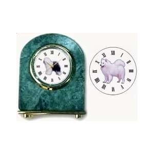  Samoyed Marble Arch Clock, 2.5 Inches Tall