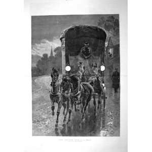   1892 Oxford Pacels Mail Horses Coach John Charlton Art