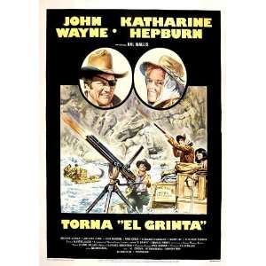  Rooster Cogburn (1975) 27 x 40 Movie Poster Italian Style 