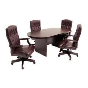  Conference Table Racetrack 95 X 43 Mahogany Office 