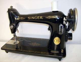 HEAVY DUTY INDUSTRIAL STRENGTH SINGER MODEL 66 SEWING MACHINE 