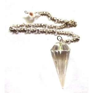  01 Clear Crystal 12 Cut Faceted Stone Dowsing Healing 