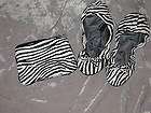 Sidekicks Foldable Ballet Style Shoes M w/Zipper Case Tiger Black 
