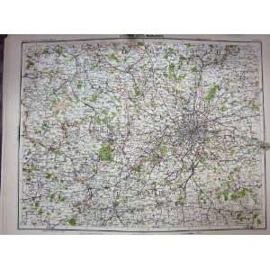  MAP 1891 MIDDLESEX LONDON ENGLAND GUILDFORD READING