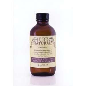  Hugo Naturals Massage & Body Oil, Patchouli & Sandalwood 