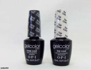 OPI GelColor Soak off Nail Polish Gel Color Base Coat + Top Coat ~2ct 