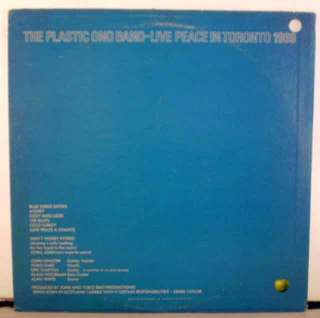 JOHN LENNON PLASTIC ONO BAND LIVE PEACE TORONTO 1969 LP  