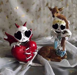 skeleton sculpture art dog cat skull tv day of the dead gothic fantasy 