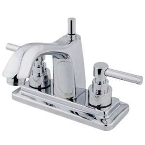   Elinvar Twin Lever Handles 4 Centerset Bathroom Faucet, Satin Nickel