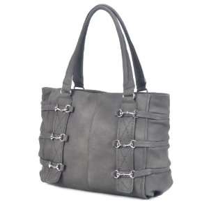 LSQ00736GR Dark Gray Deyce Bonnie Quality PU Women Tote Bag to Match 