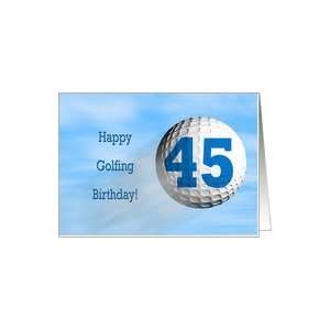  Age 45, Golfing birthday card. Card Toys & Games