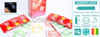 HANKOOK LATEX 0.015 LOVE Color Condoms Super Ultra Thin  