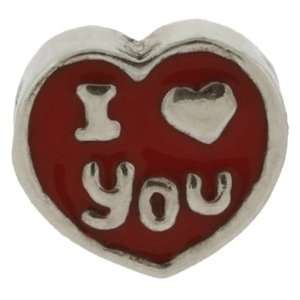 Love You Red Heart Oriana Bead   Pandora Bead & Bracelet Compatible 