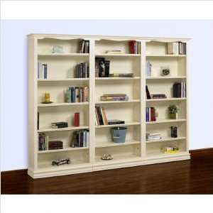  Cape Cod Tall 3 Piece Wall Bookcase in Pearl White: Office 