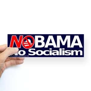  NObama, No Socialism bumper sticker Anti obama Bumper 