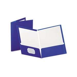  High Gloss Laminated Paperboard Folder, 100 Sheet Capacity 