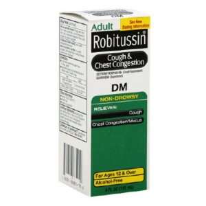  Robitussin DM Cough & Chest Congestion   Non Drowsy, 4 oz 