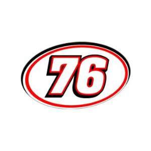   : 76 Number   Jersey Nascar Racing Window Bumper Sticker: Automotive