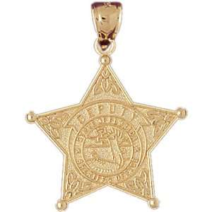 14kt Yellow Gold State Of Florida SheriffS Dept Pendant Jewelry