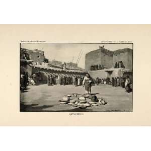  1904 Print Zuni Pueblo Indian Auction Mary Wright Gill 