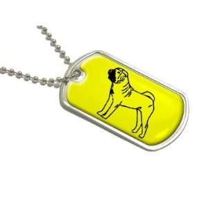  Shar Pei   Military Dog Tag Luggage Keychain: Automotive