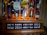 Lighted COLD BEER SERVED HERE 18 Tap handle display  