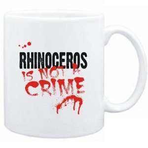  Mug White  Being a  Rhinoceros is not a crime  Animals 