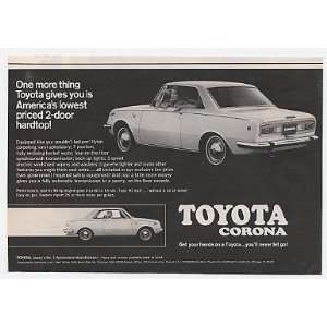  1969 Toyota Corona 2 Door Hardtop Print Ad (9247)