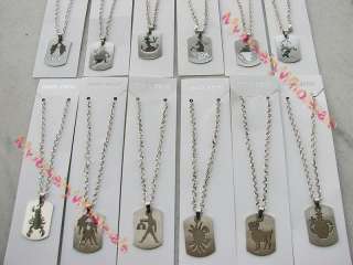 wholesale lots 12 piece 12 constellations Stainless steel Pendant 