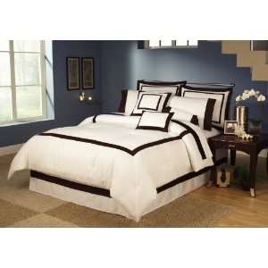  7Pcs King Hotel Tranquil Comforter Set Chocolate: Home 
