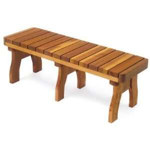  Redwood Arched Foot Bench Size 60, Finish Mahogany 