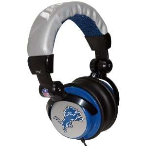   NFL Detroit Lions DJ Style Headphones, Silver/Black/Blue Electronics