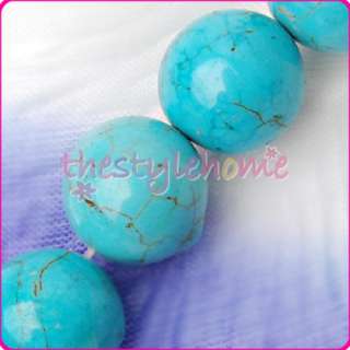 Natural Turquoise Gemstone Round Loose Beads 12mm x 15  