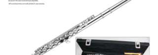 NEW SILVER ENGRAVED CONCERT SCHOOL BAND STUDENT FLUTE/T  