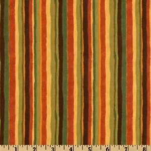  43 Wide Harvest Roosters Stripes Fabric By The Yard 