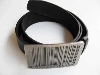 new Fashion bar code Tattoo Buckle Leather Belt B 033  