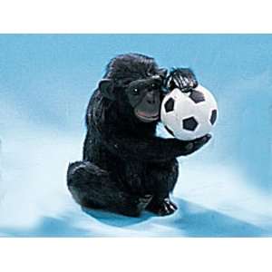 Small Sitting Chimp Monkey W Soccer Ball Rare Collector 