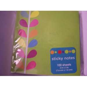  Sticky Note Pad ~ Multicolored Leaves (100 Sheets) Office 