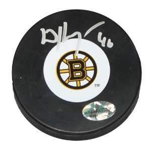  Autographed David Krejci Bruins Logo Puck Sports 