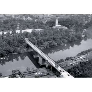   Over Schukill River, Philadelphia, PA 12X18 Art Paper with Gold Frame
