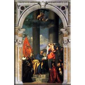   : Pesaros Madonna 20x30 Streched Canvas Art by Titian: Home & Kitchen