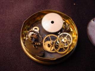 Old Vintage Standard Pocket Watch Dial and Various Parts Steam Punk 