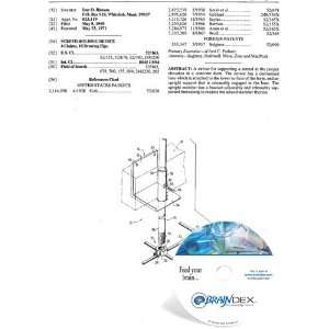  NEW Patent CD for SCREED HOLDING DEVICE 