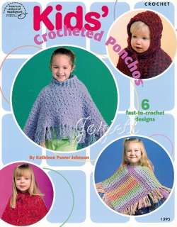 Kids Crocheted Ponchos, quick & easy crochet patterns  