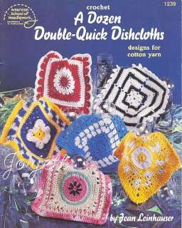 Dozen Double Quick Dishcloths crochet patterns OOP  